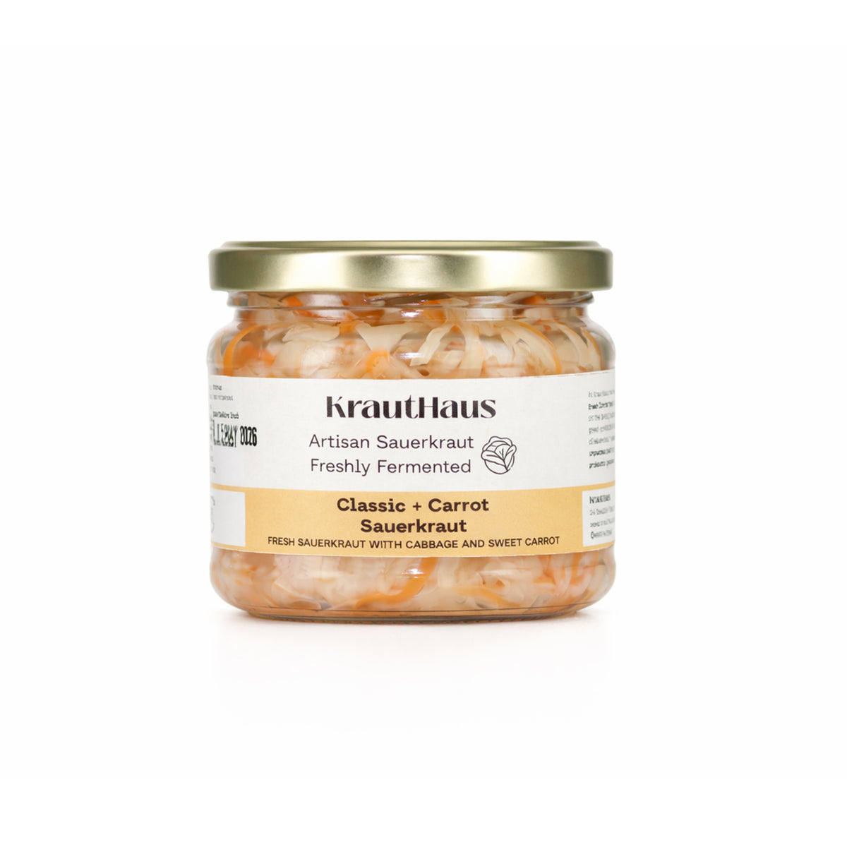 Classic + Carrot Unpasteurised Sauerkraut