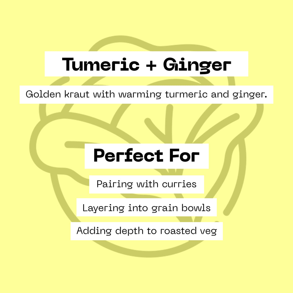 Turmeric & Ginger Unpasteurised Sauerkraut